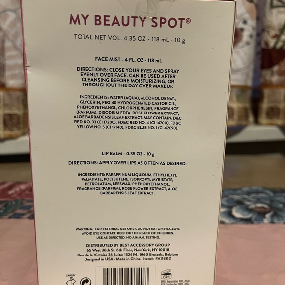 Bliss mood enhancing aromatherapy face mist & lip balm with rose + aloe. NIB - Picture 2 of 2